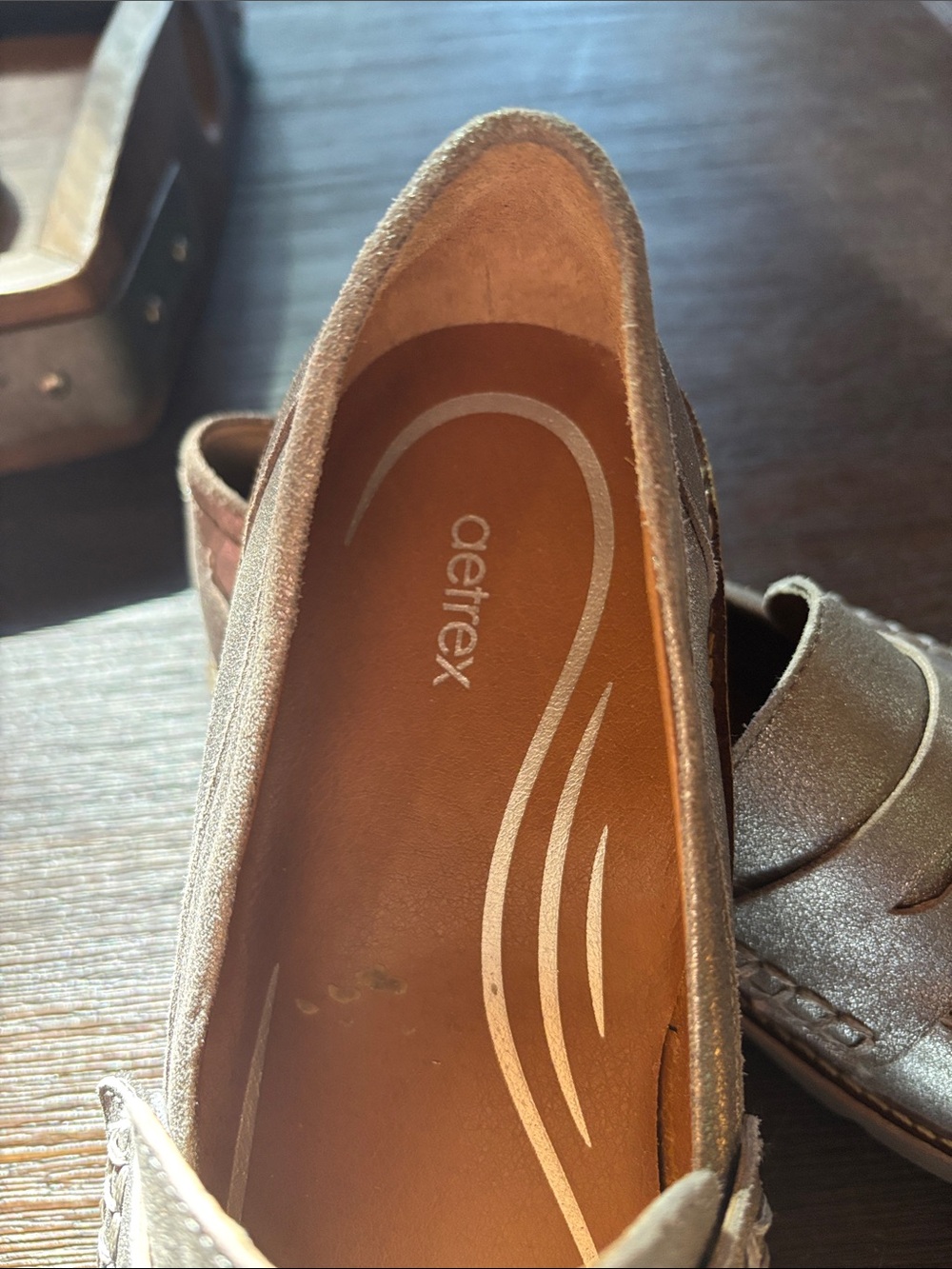 Aetrex Leather Penny Loafers - Size 9 - Picture 3 of 3